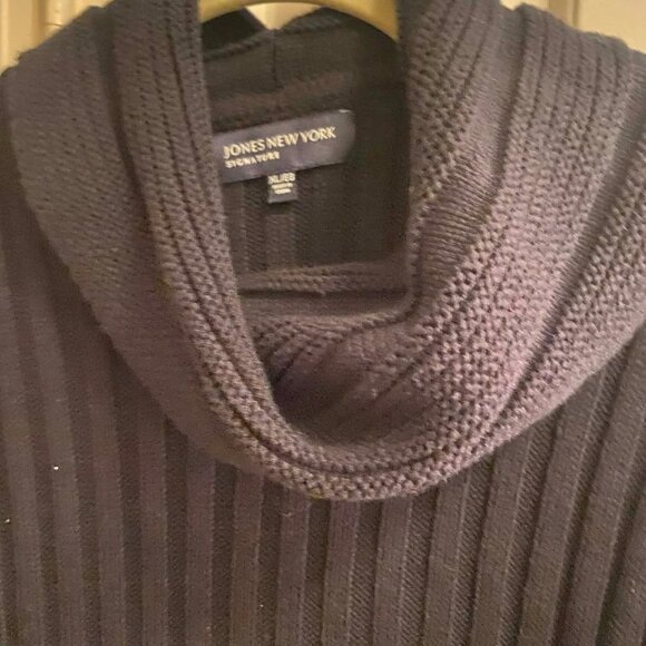 Jones New York Cotton Cowlneck Sweater - Picture 2 of 3